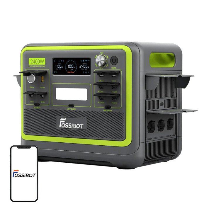 FOSSIBOT F2400 2400W Portable Power Station (Green)
