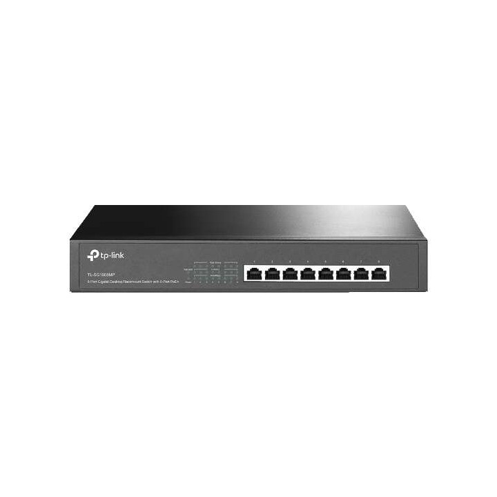 TP-Link :: 8-porttinen Gigabit PoE+ -kytkin, 8 Gigabit RJ45-porttia, 802.3at/af