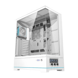 Darkflash DY451L PRO kompiuterio dėklas (baltas) + 1 ventiliatorius