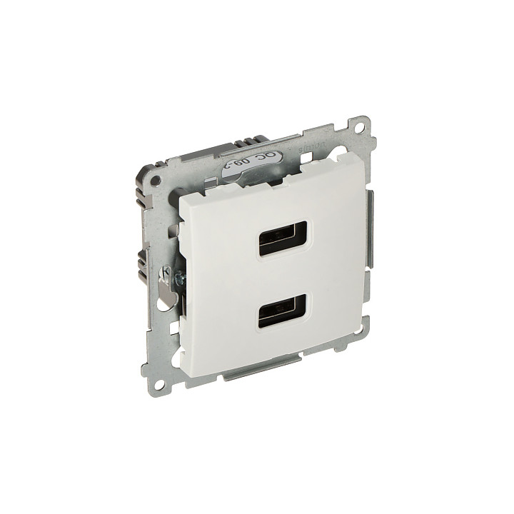 KONTAKT Simon DC2USB.01/11-SIMON54 Premium USB uzlādes kontaktligzda 5V 2.1A balta