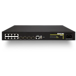 DCN Europe S4600-12X-P-SI 8-портовый PoE+ коммутатор с 4 SFP+ 10G аплинками, 125 Вт