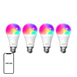 Meross MSL120 WiFi Smart LED lemputė (HomeKit) (keturios pakuotės)