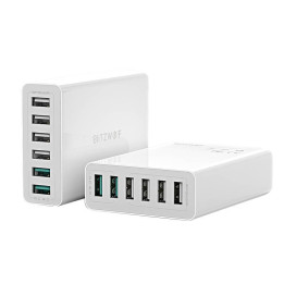 BlitzWolf BW-S15 EU 60W 6-Port USB Charger with QC 3.0 (White)