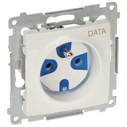 KONTAKT Simon DGD1.01/11-SIMON54 Datu ligzda ar aktivizācijas atslēgu 16A 250V balta