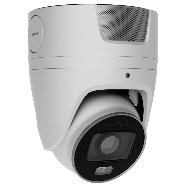 AJAXCCTV AJ-TURRETCAM-8-HLVF-S-W 8MP 4K Turret IP Camera with 2.8~12mm Varifocal Lens, 60m IR & White Light, PoE, ONVIF
