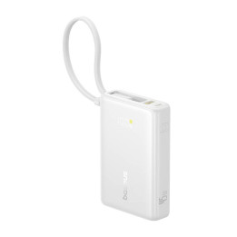 Powerbank Baseus PicoGo skaitmeninis ekranas 10000mAh 45W (baltas)
