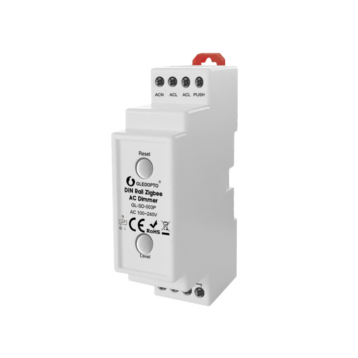 Gledopto GL-SD-003P, Pro AC Dimmer, DIN-kiskon yhteensopiva, ZigBee + RF -protokollien kanssa, eWeLink / Tuya / SmartThings / Ph