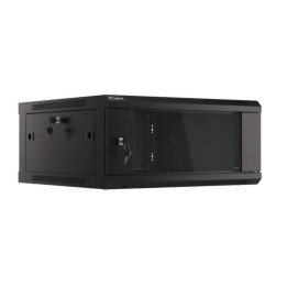 Lanberg 19" wall-mount rack cabinet 4U 600x600, glass door