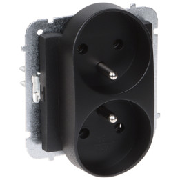 Elektro-Plast SANTRA/4143-19/EPN Двойная настенная розетка 16A 230V Schuko Type F белая