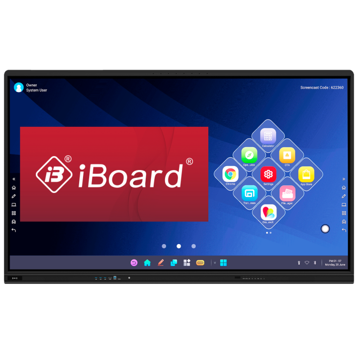 IBOARD IB-TE-MP-65E1-V3 kaasaskantav monitor 65-tolline Google Home ühildub
