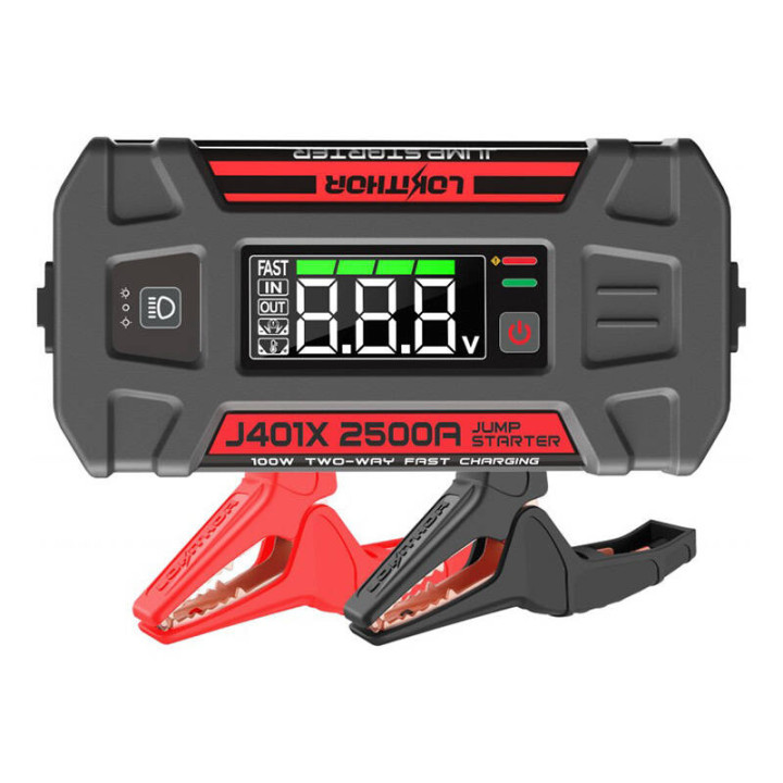 Lokithor J401X Jump Starter / Booster 2500A + Powerbank 20000mAh + Lukturis 4-in-1 Ierīce, kas darbojas -40°C