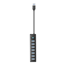 Orico PW7U USB į 7x USB 3.0 šakotuvo adapteris (juodas)