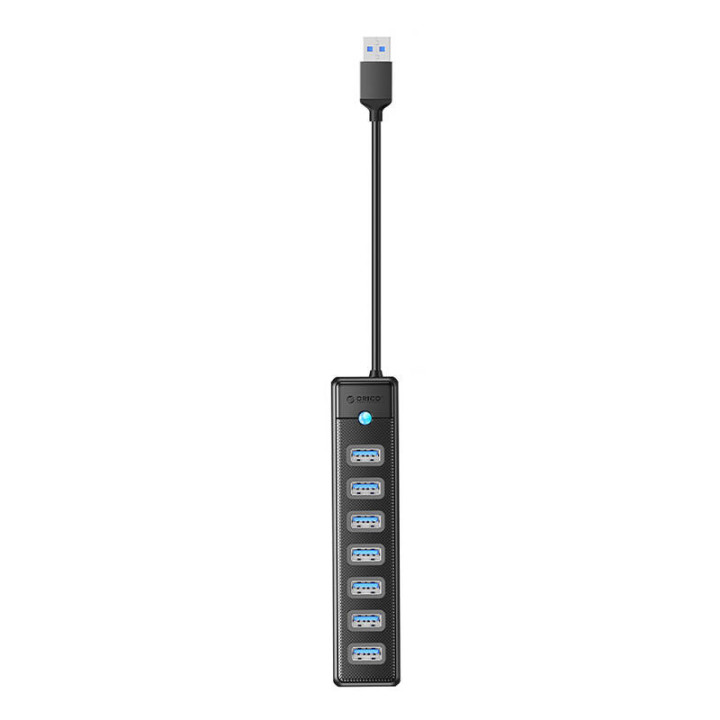 Orico PW7U USB į 7x USB 3.0 šakotuvo adapteris (juodas)