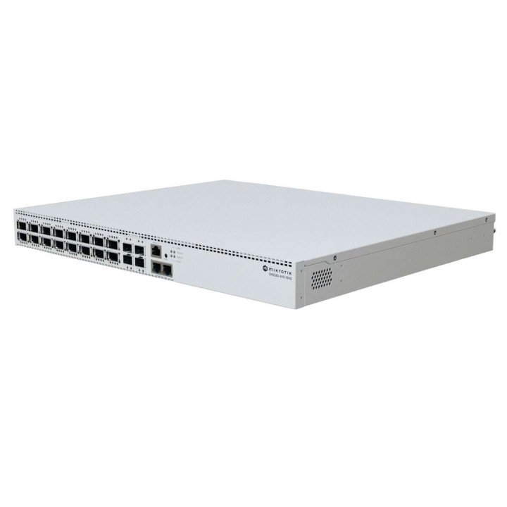 MikroTik Cloud Switch CRS520-4XS-16XQ-RM, 4x 2GHz CPU, 4GB RAM, 2x 10G LAN, 16x QSFP28, 4x SFP28, 2x PSU, L5