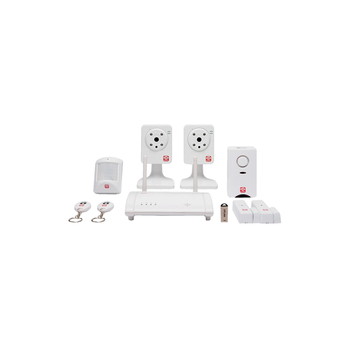 HOME8 OPL-C2S6 Viedās mājas drošības komplekts ar sensoriem un Wi-Fi centrmezglu