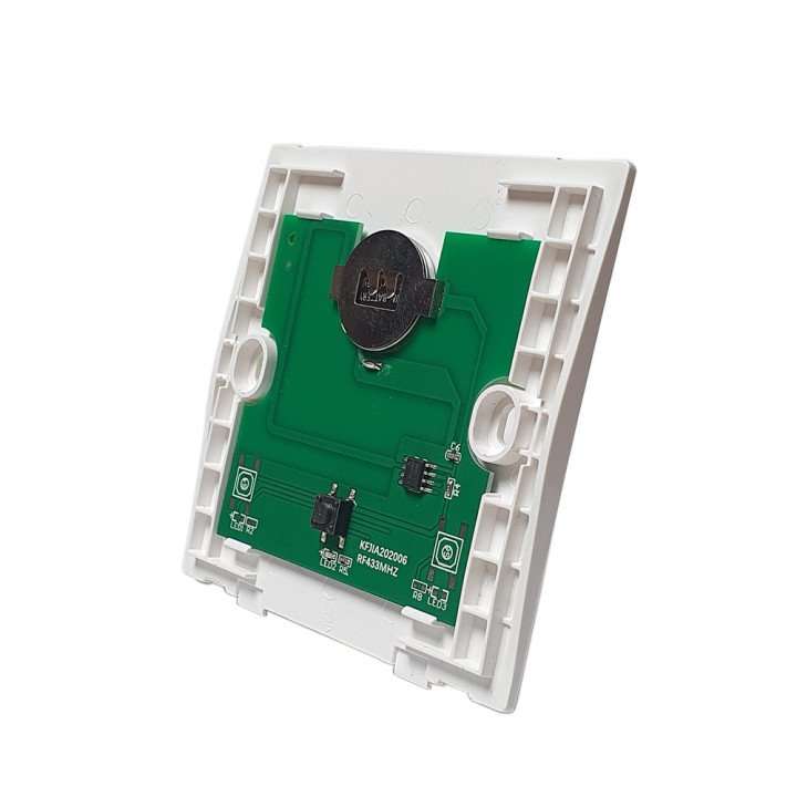SmartWise BRF1-NFP, a 1-button wireless RF wall switch, without front panel