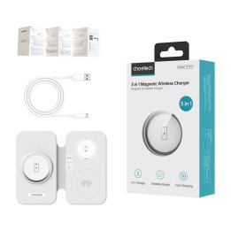 Choetech T616-F 3-in-1 Wireless Charger (White)