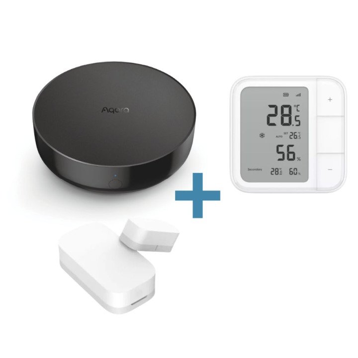 Aqara Smart Air Conditioner Controller Set (M200 Hub + W100 Climate Sensor + T1 Door/Window Sensor) - AQA-BUN-KLIMA2