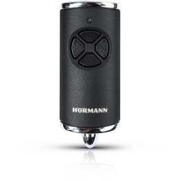Hörmann HSE 4 BS – 4-channel remote control 868 MHz BiSecur, matt black with chrome-plated covers