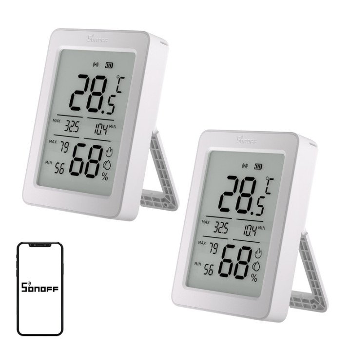 SONOFF ZigBee SNZB-02DR2 Temperature and Humidity Sensor, 2-Pack