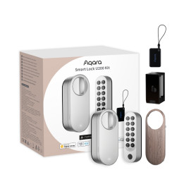 Aqara EL-D02DS viedā slēdzene U200 komplekts Sudrabs ar HomeKit, Bluetooth, balss vadību