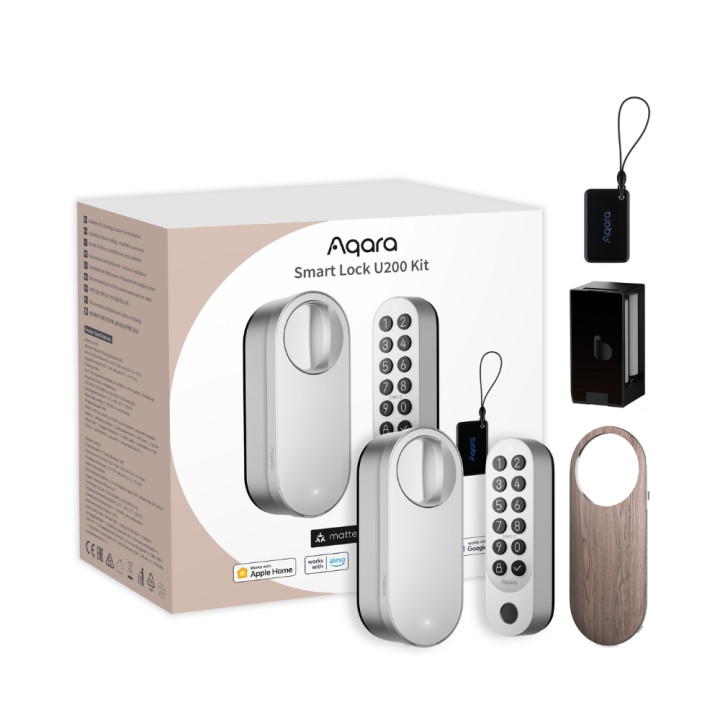 Умный замок Aqara EL-D02DS U200 Kit Silver с HomeKit, Bluetooth, голосовым управлением