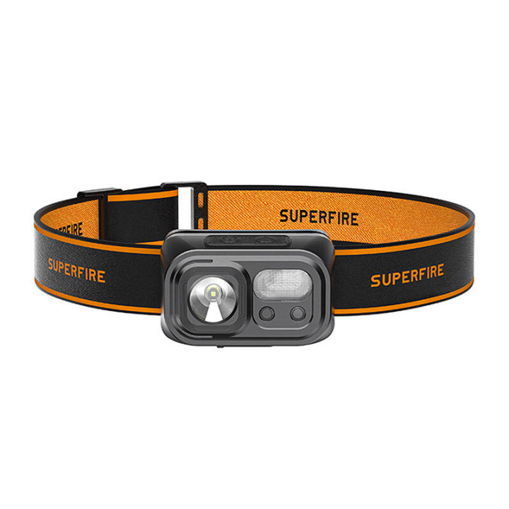 Superfire HL23-S priekšējo lukturu lukturītis, 350lm, USB-C