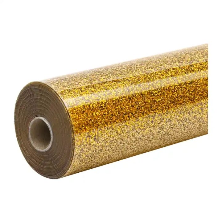 HTVRONT Glitter lämmönsiirtokalvo, 30,5 cm x 90 cm (kulta)