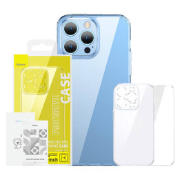 Baseus SuperCeramic Transparent Glass Case and Tempered Glass Set for iPhone 14 Plus ARCJ010102