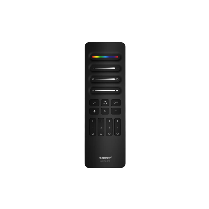 4 zonų nuotolinio valdymo pultas SPI valdikliams Black 2xAAA C10B