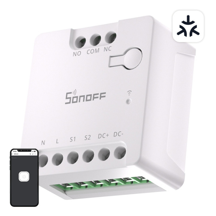SONOFF MINI-D Smart WiFi Matter Switch (AC/DC 12-48V, kuiv kontakt)