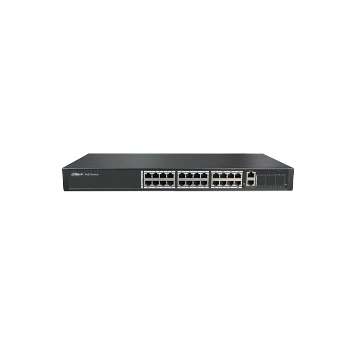 DAHUA PFS4026-24P-370 Managed Gigabit PoE+ Switch with 24 PoE Ports and 370W Budget