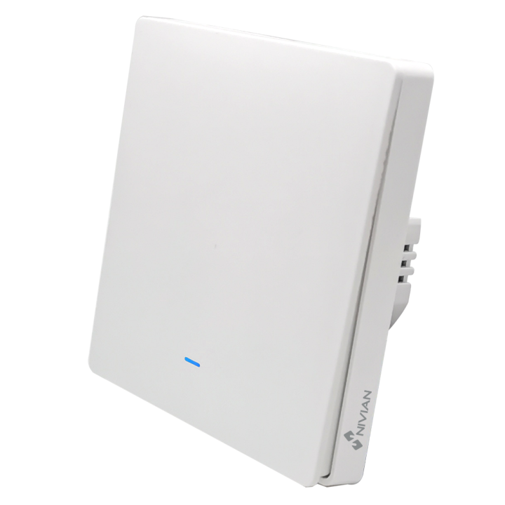 NIVIAN RETAIL NVS-WALLSWITCH-101EASY-WR умный Wi-Fi настенный выключатель, сенсорное управление, белый