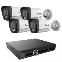 Tiandy 8Mpx seirekomplekt 4 IP-kaamerat 20-kanaliline 4K NVR