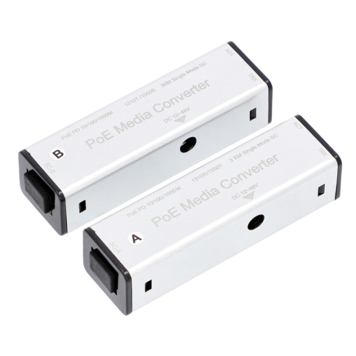 VidiLine VIDI-FZW-MC-1GB Gigabit Fiber to Ethernet Медиаконвертер с PoE, дальность действия до 3 км