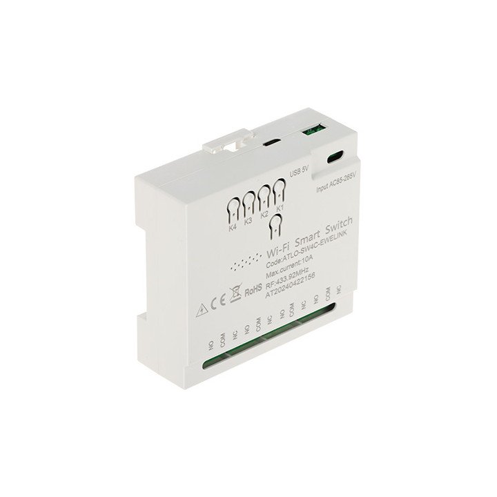 ATLO ATLO-SW4C-EWELINK умный Wi-Fi настенный выключатель, 4 клавиши, приложение eWeLink