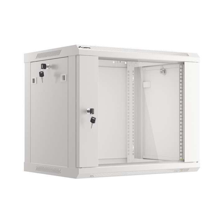 Lanberg LANB-19-09U-450-S Wall-Mount Rack Cabinet 19" 9U 600x450mm Glass Door Grey