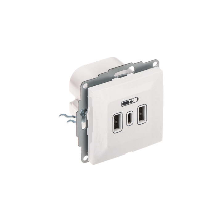 Elektro-Plast SANTRA/4108-10/EPN USB lādēšanas kontaktligzda 5V DC 3.4A sienas kontaktligzda