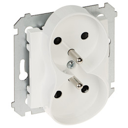 KONTAKT Simon DG2MZ.01/11-SIMON54 Divvietīgā sienas kontaktligzda 16A 250V E tips
