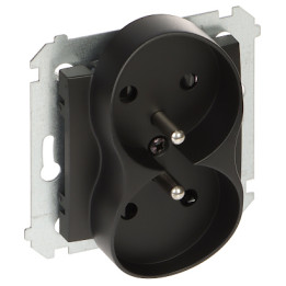 KONTAKT Simon DG2MZ.01/49-SIMON54 Двойная настенная розетка, 16A 250V, Schuko тип F, белая