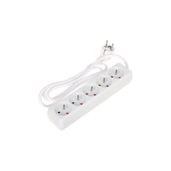 Удлинитель PR-1.5M-5G/W 5 розеток Schuko 1.5м белый