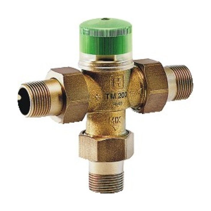 Resideo Braukmann TM200 sooja tarbevee termostaatventiil, 3/4 tolli, keermestatud ühendusühendustega, vahemik 30–60°C