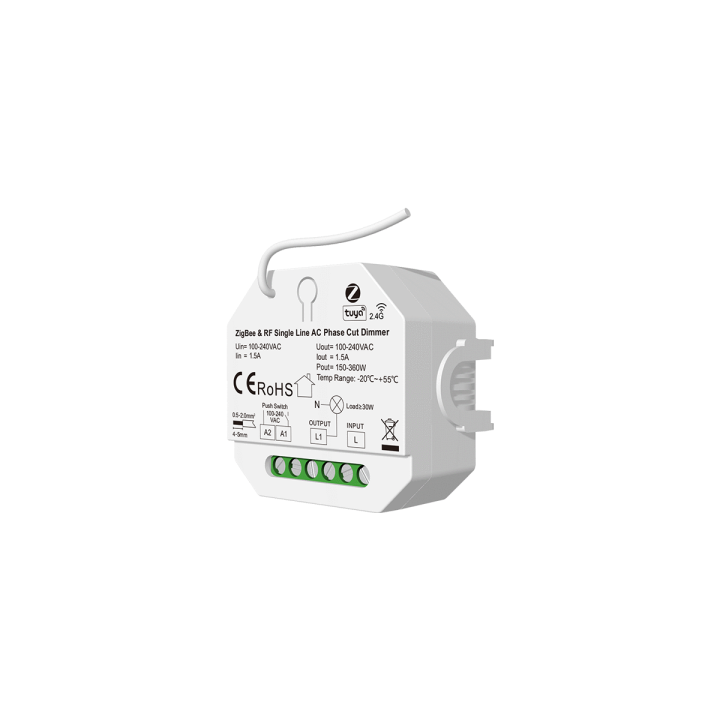 Светодиодный диммер без N 1 канала RF2,4 ГГц SD серии ZigBee HUE TUYA