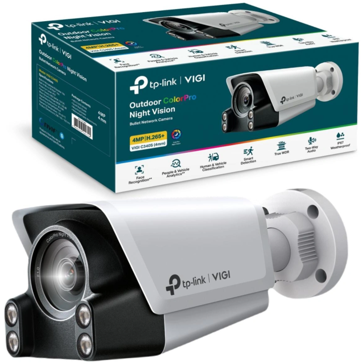TP-LINK VIGI C340S(4mm) 4MP āra ložu kamera ar nakts redzamību