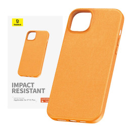 Baseus Fauxther Series Phone Case for iPhone 15 Plus (Orange) P60157304713-02