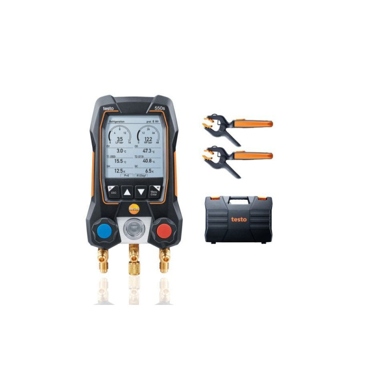 Skaitmeninis kolektoriaus komplektas Testo 550s Smart Kit su belaidžiais gnybtų temperatūros zondais