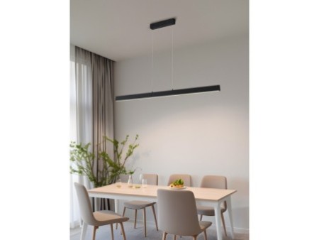 TRIANGOLO Smart piekarams gaismeklis melns 125cm 28W Tuya WiFi ar BEACON