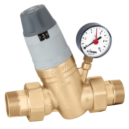 CALEFFI 535061 – slėgio reguliatorius 1" su manometru ir nustatymo indikatoriumi