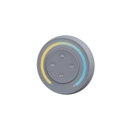 Wall mounted controller CCT Round 1-zone 2xAAA Gray S1-G