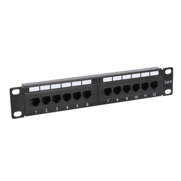 VidiLine R10-PP12 Стойка для патч-панелей 10 дюймов, 12 портов, кат. 6 УТП 1U